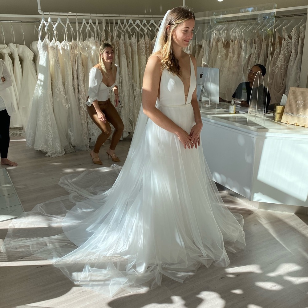 Essence of Australia- Sheer Soft Tulle Bridal Overskirt in Ivory